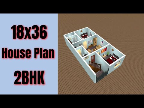 18x36 House Design 2BHK || 2 Bed Small House Plan || 18x36 House Plan || Small House Design