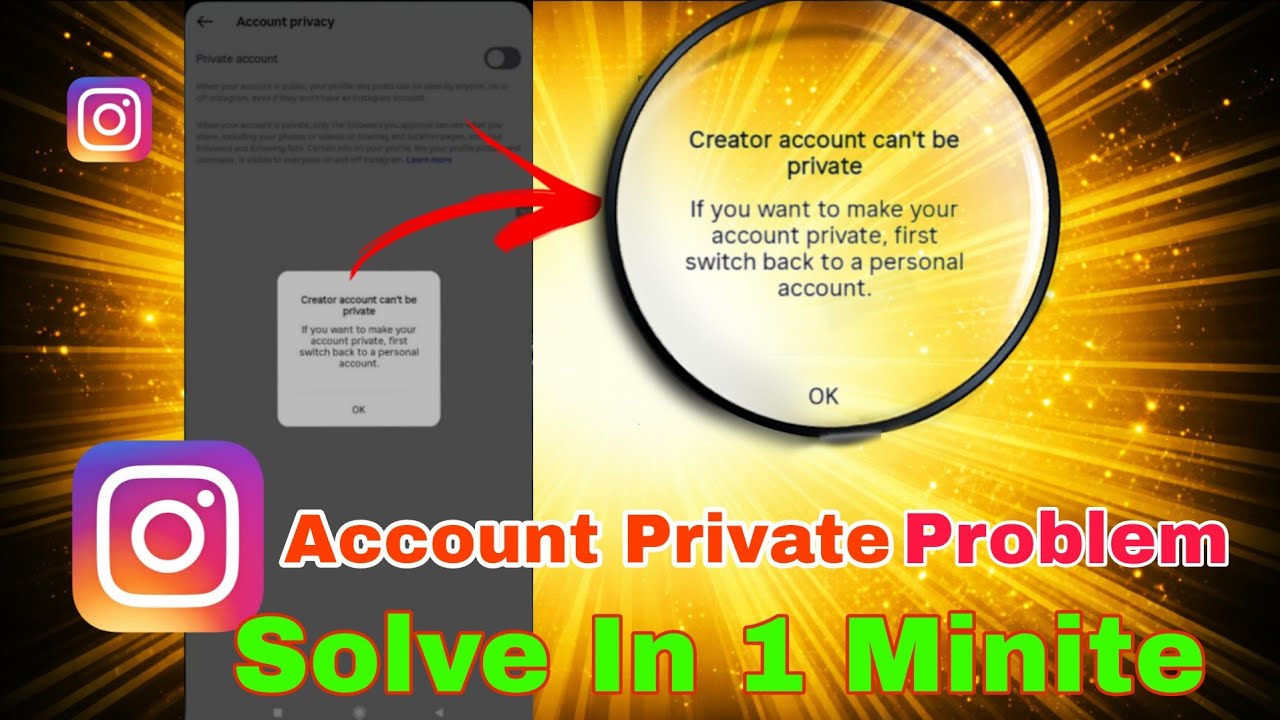 Instagram Account Private Problem Solve 