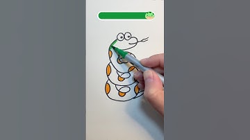 How to draw a snake easy🐍