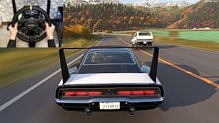 The Ultimate Muscle: 1969 Charger Daytona HEMI" Racing Forza horizon 6:Steering Wheel Gameplay screenshot 4