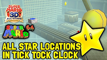 Super Mario 64 (3D All-Stars) All Star Locations In Tick Tock Clock