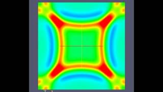 Acoustic pulse with an adiabatic wall boundary condition domain