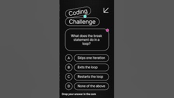 What does the break statement do in a loop? #python #quiz #ytshort