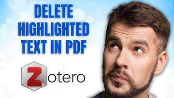How to DELETE Highlighted Text in PDF Document in Zotero