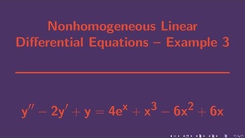 Differential Equation | Undetermined Coefficients