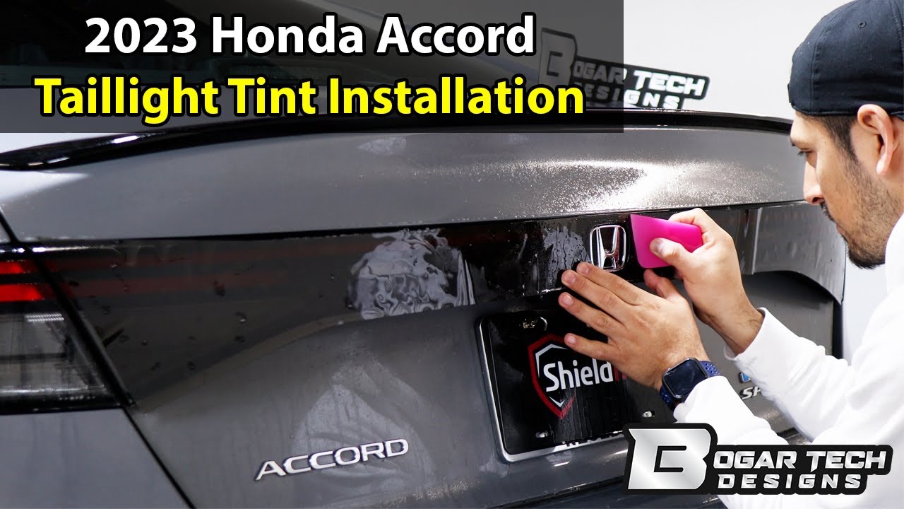 Smoked Tinted Tail Light Cover Vinyl For 2008-2012 Honda Accord Sedan - Easy Install, Custom Look