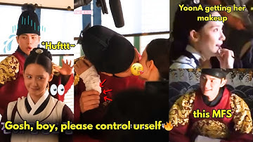 CHAEMIN WAS SO NERVOUS & TRYING TO CALM DOWN HIMSELF DURING KISS SCENE WITH YOONA🤣 HE’S SO OBVIOUS