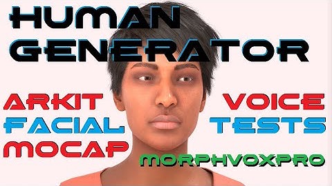 Blender Human Generator Addon - ARKit Facial Mocap Performance Test (Female Voice)
