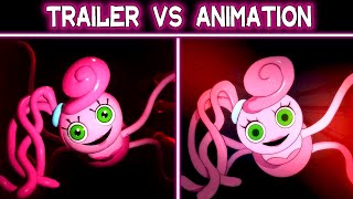 Poppy Playtime : Chapter 2 Animation VS Official Game Trailer | Mommy long legs