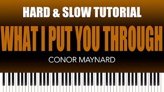 Conor Maynard – What I Put You Through | HARD & SLOW Piano Tutorial
