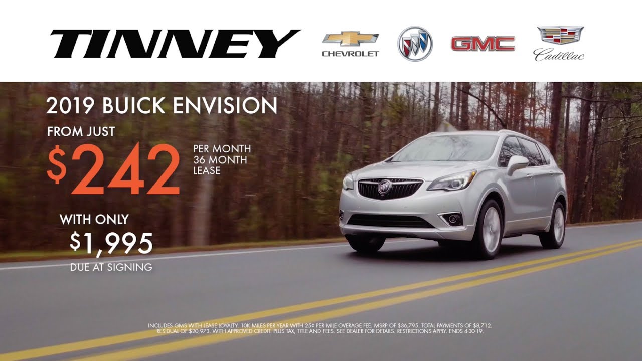 2019-buick-envision-lease-offer-with-rebates-at-tinney-youtube