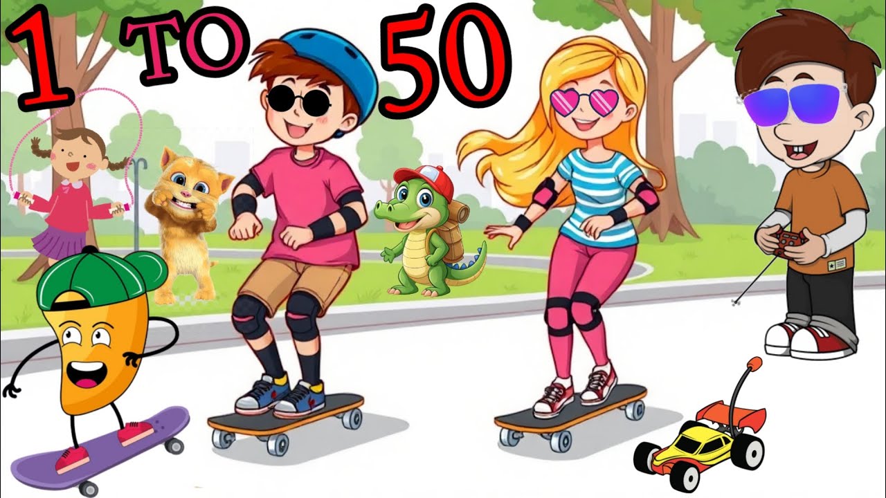Counting to 50 - Fun & Easy Counting for Kids - YouTube