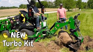 1025r turbo kit now available! upgraded oil cooler & backhoe cylinders