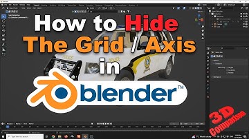 How to Hide The Grid / Axis Overlays in #blender