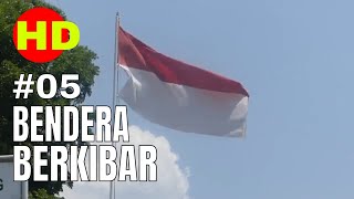 Indonesian Flag -  Bendera Merah Putih Berkibar - Stock Footage 05