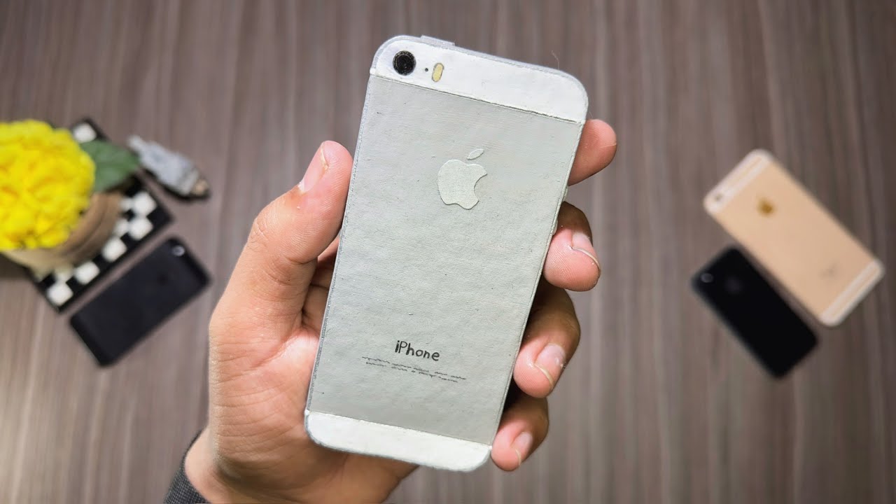 How to make iPhone 5s of cardboard - Silver color | Tutorial