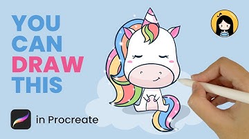 How to Draw A Cute Unicorn in Procreate | Easy Tutorial for Beginners - Draw with Michelle