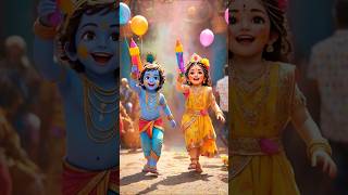 नन्हे राधा-कृष्ण की प्यारी होली | Happy Holi 2026#Devotional#ShortsHindi#KrishnaLove#Holi2026#Radha