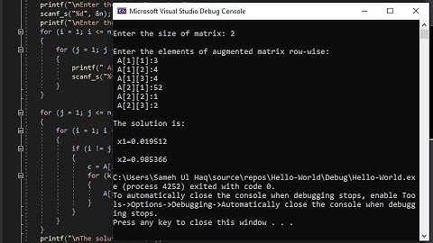 C program  for Gauss Jordan elimination Method | Numerical Analysis