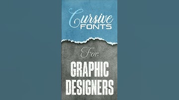 Cursive Fonts for Graphic Designers #fonts  #fontdesigner #cursiveletters #cursivewriting
