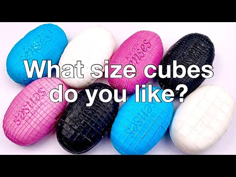 ASMR cutting soap cubes from smallest to largest 🎲🎲🎲🎲🎲🎲🎲🎲