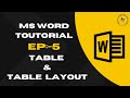 EP:-5 Table &amp; Table Layout | MS-Word Tutorial | Swastik Computer Education