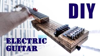 How To Make The Simplest Electric Guitar - DIY Guitar From An Old Wooden Board