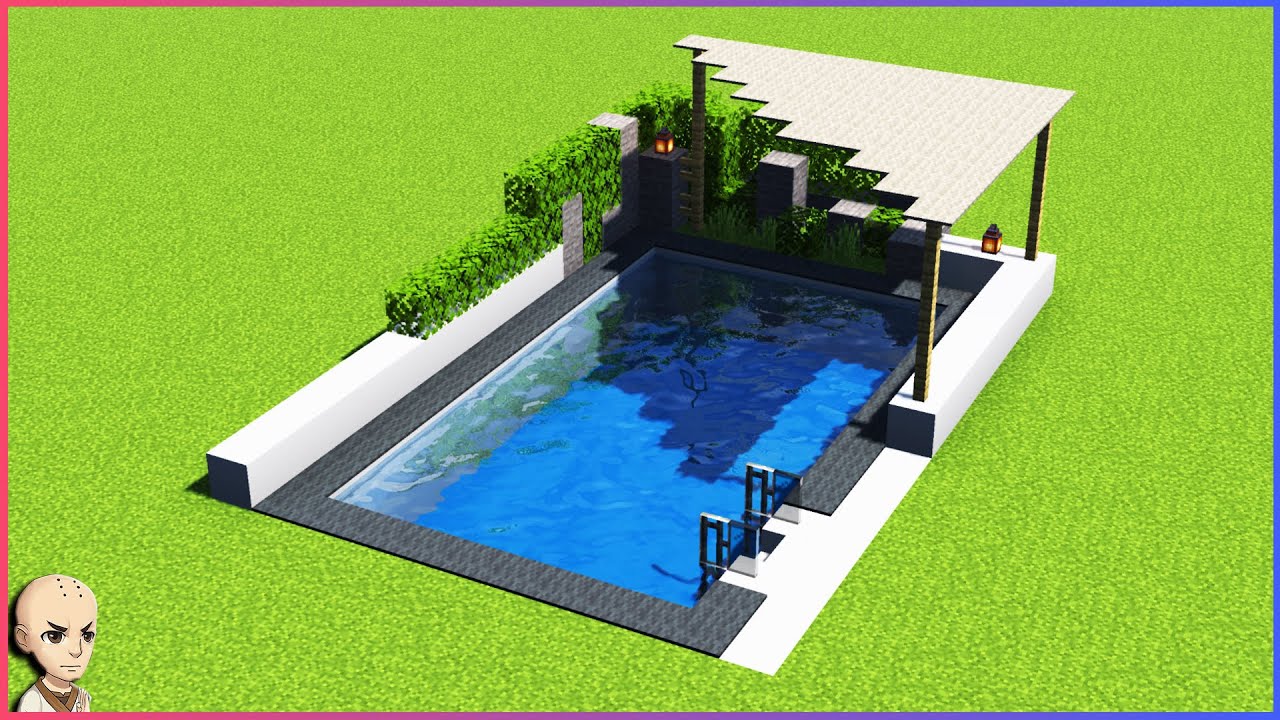 ✔️Minecraft  Easy Pool Design #12  Tutorial (You Can Build)✔️