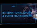 Msc international sport  events management