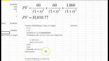 The Bisection Technique for estimating the Yield to maturity