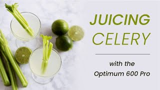 Juicing Celery with Optimum 600Pro Juicer, Best Cold Press Juicer 2021