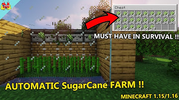 EASY Automatic Sugarcane Farm (Minecraft 1.16+) - Automatic Farm Minecraft