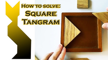 Solving the Square Tangram Puzzle. Tangram Cat