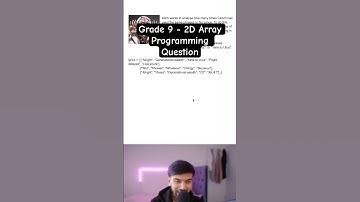 2D Arrays - Grade 9 GCSE Computer Science Question #gcsecomputerscience #computerscience