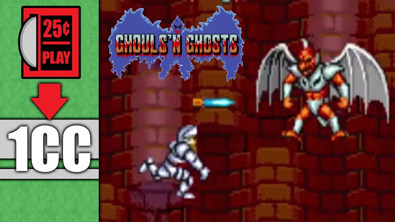 Аркадная игра Ghouls 'N Ghosts для среднего геймера поколения X (1988) | 1 кредит