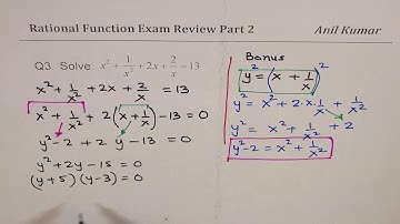 Rational Function Exam Review Part 2 MHF4U
