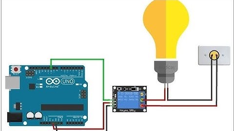 Acender uma lâmpada com Relé - no Tinkercad
