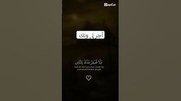 وَلَا تَمْشِ فِي الْأَرْضِ مَرَحًا🚷#سورة-لقمان #ياسر_الدوسري