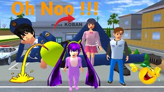 Giant police taiga pregnant at koban 😂😂 | #sakuraschoolsimulator