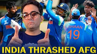 India thrashed Afghanistan in Semi Final of U19 World Cup | Hundred by Aaron George 🇮🇳🔥