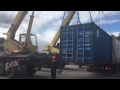 Погрузка контейнера 20 футов в еврофуру