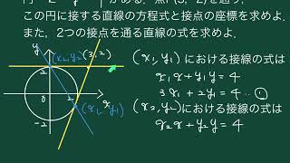 2つの接点を通る直線 極線の話 Youtube 2つの接点を通る直線 極線の話 Youtube