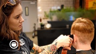 Pro Barber Creates a Modern Style Haircut on a Vintage Look | The Philadelphia Barber Co.