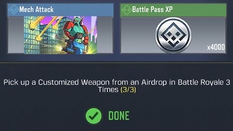 Call Of Duty Mobile Pick up a Customized Weapon from an Airdrop in Battle Royale 3 times