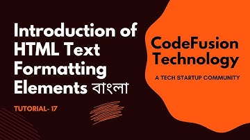 17. Introduction Of HTML TEXT FORMATING Elements