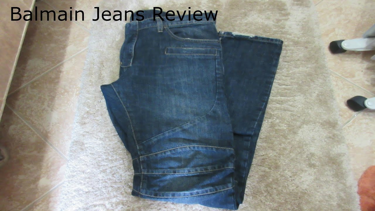 Dark Blue Balmain Jeans Review - YouTube