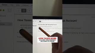 How Taxes Work on a High Yield Savings Account (HYSA)‼️!