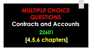 Contracts and Accounts (CAA) Part-2 MCQ