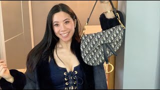 WORTH IT OR NO? MINI DIOR OBLIQUE SADDLE BAG REVIEW + WHAT FITS IN IT 