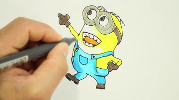 How to Draw Minion Dave From DESPICABLE ME / Kids videos